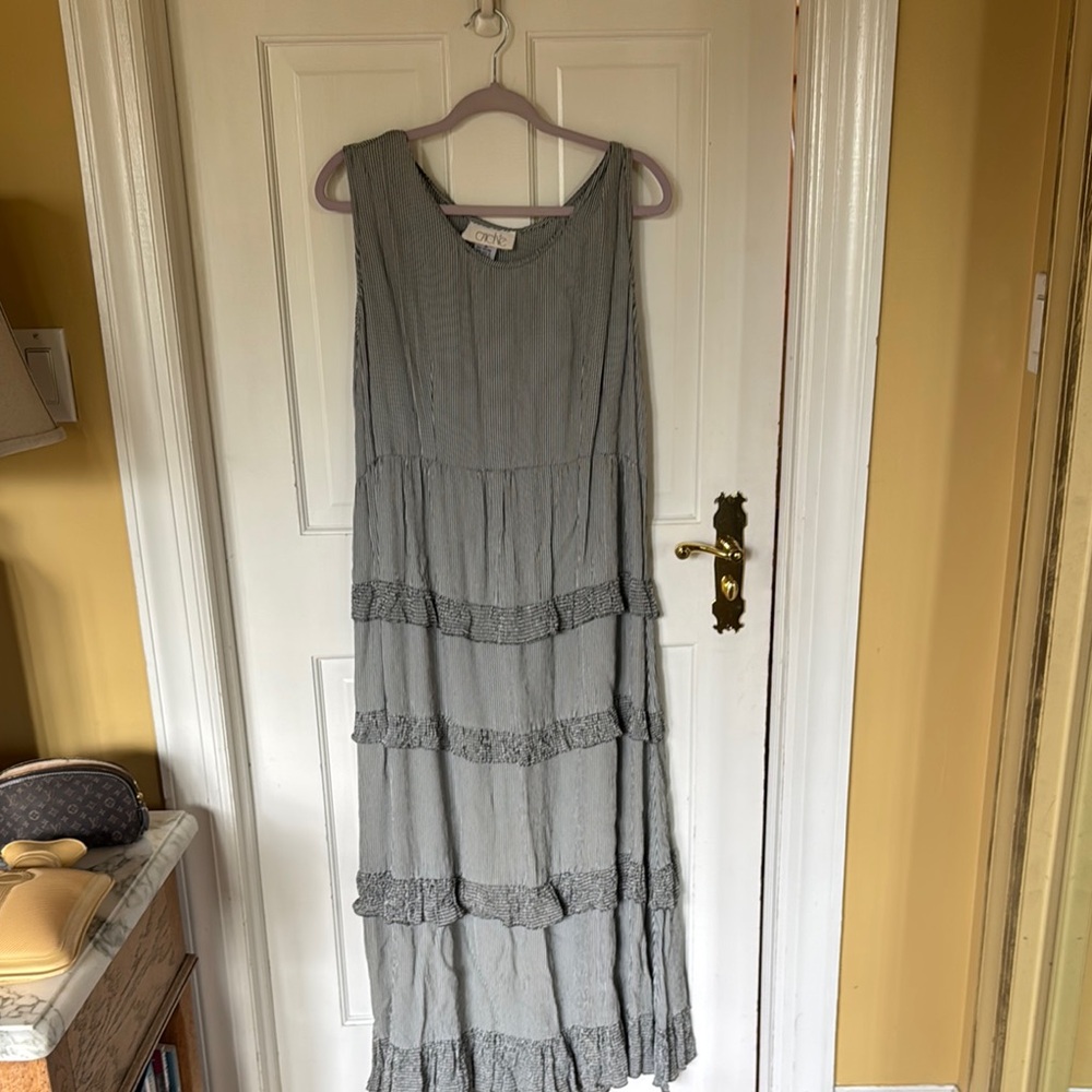 Cache Gray Sleeveless Maxi Sundress